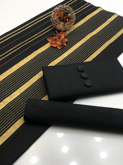 Khaadi Sussi & Velvet Border Shawl 3Pcs Dress