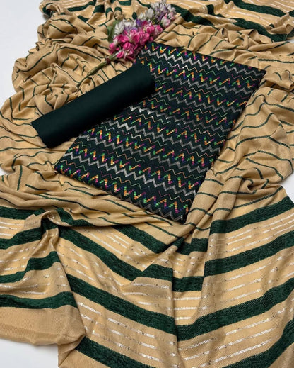 Dhanak Bareeza Embroidered Dress 3Pcs Dress