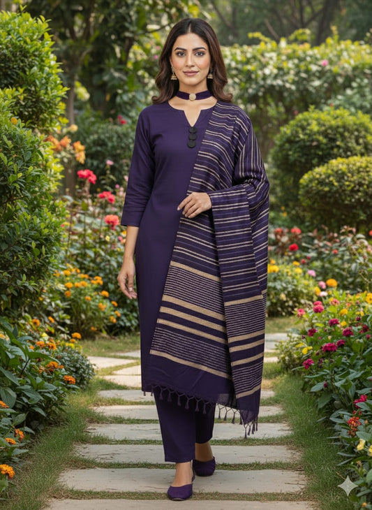 Khaadi Sussi & Velvet Border Shawl 3Pcs Dress