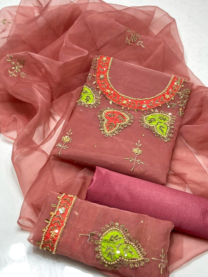 Aurelia Organza Embroidered 3Pcs Dress