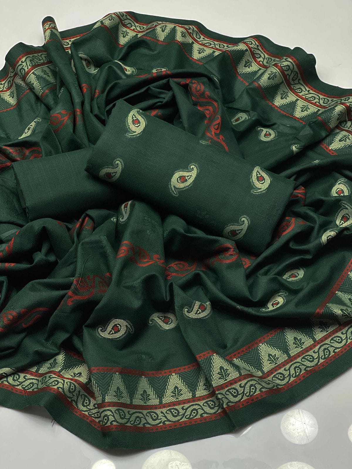 Dhanak Marina Jacquard Shirt & Shawl with Plain Trouser 3Pcs Dress