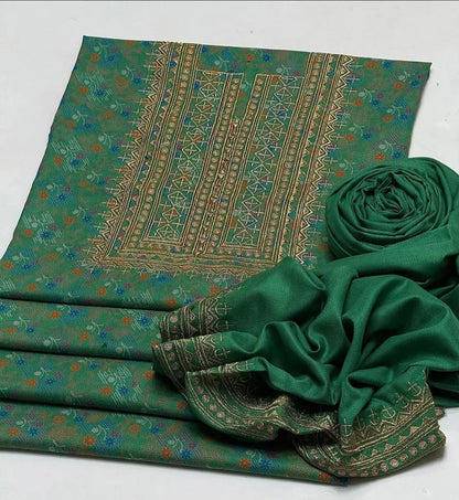 Dhanak Embroidered & Printed 2Pcs  Dress